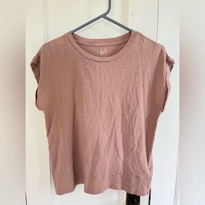 GAP Women's Mauve Short Sleeve Tee